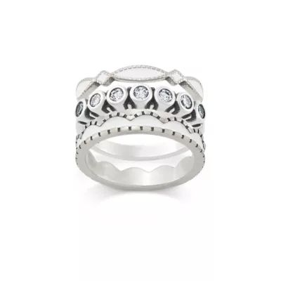 Gemstone Ring Stack Set