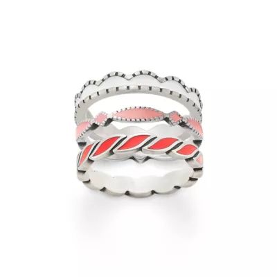 Scalloped, Cordoba and Twisted Ring Stack