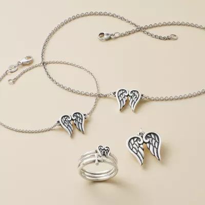 Angel Wings Anklet in Sterling Silver - Image 3