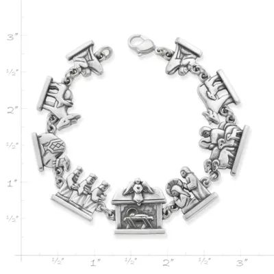 Nativity Link Bracelet in Sterling Silver - Image 2