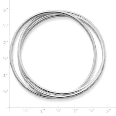 Linked Bangle Bracelets in Sterling Silver - Image 2
