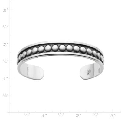 Beaded Cuff Bracelet in Sterling Silver - Image 3