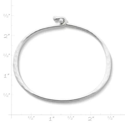 Hammered Hook-On Bracelet in Sterling Silver or 14K Yellow Gold - Image 2