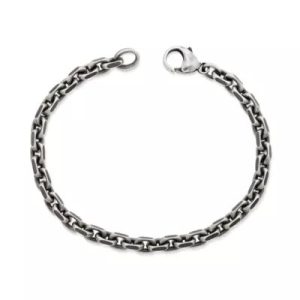 Forged Cable Link Bracelet in Sterling Silver
