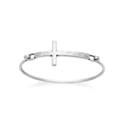 Horizon Cross Hook-On Bracelet in Sterling Silver