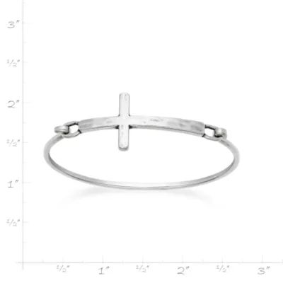 Horizon Cross Hook-On Bracelet in Sterling Silver - Image 4