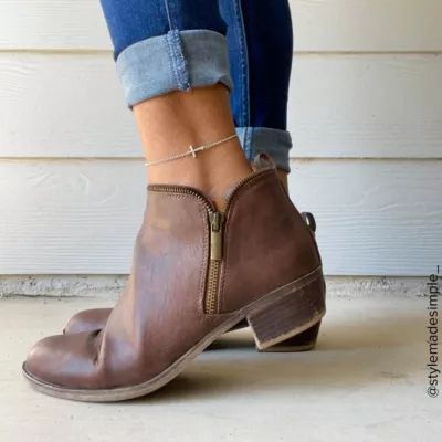 Horizon Cross Anklet in Sterling Silver - Image 4