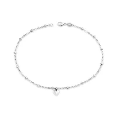 Heart Drop Anklet in 14K Yellow Gold