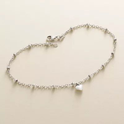 Heart Drop Anklet in 14K Yellow Gold - Image 2