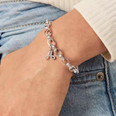 Channel Link Cable Charm Bracelet in Sterling Silver - Image 3