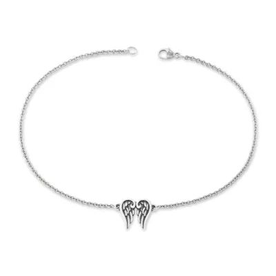 Angel Wings Anklet in Sterling Silver