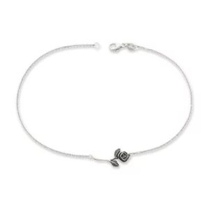 Rose Anklet in Sterling Silver