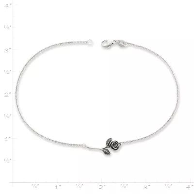 Rose Anklet in Sterling Silver - Image 5