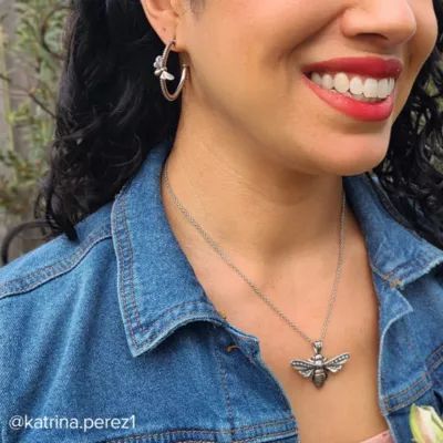 Bee Pendant in Sterling Silver and Bronze - Image 4