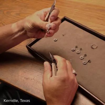 Blooming Daisies Dangle Earrings in Sterling Silver and Bronze - Image 5