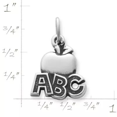 "ABC" Apple Charm in Sterling Silver - Image 2