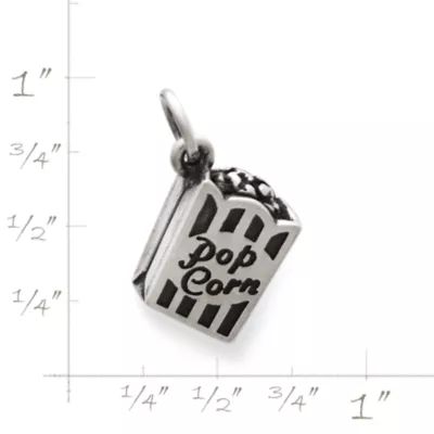 Popcorn Box Charm in Sterling Silver - Image 2