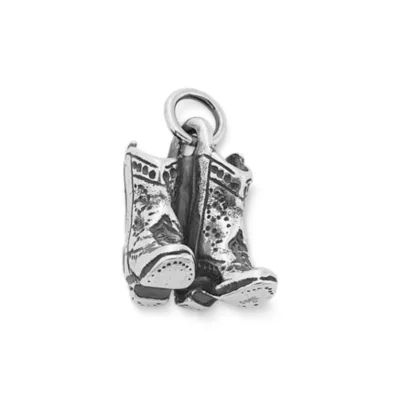 Cowboy Boots Charm in Sterling Silver - Image 3