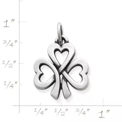 Shamrock of Hearts Charm in Sterling Silver - Image 2