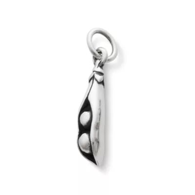 Two Peas in a Pod Charm in Sterling Silver