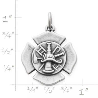 Firefighter's Charm in Sterling Silver - Image 2