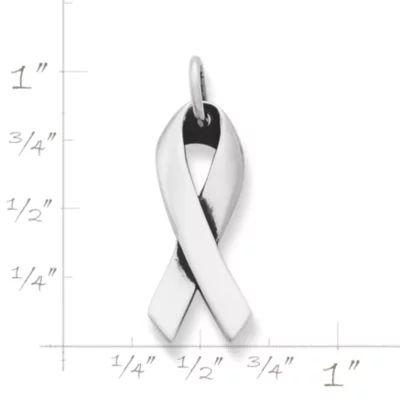 Awareness Ribbon Charm in Sterling Silver - Image 2