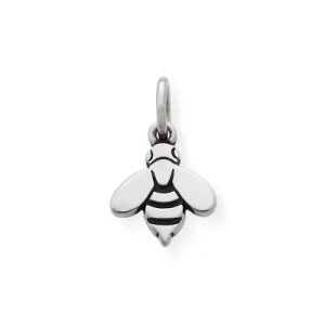 Honeybee Charm in Sterling Silver or 14K Yellow Gold