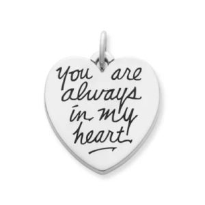 You Are Always in My Heart Charm in Sterling Silver