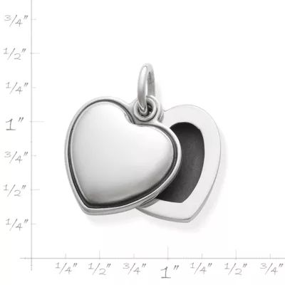 Swivel Heart Locket Charm in Sterling Silver - Image 2