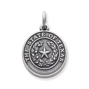 State Seal of Texas Charm in Sterling Silver
