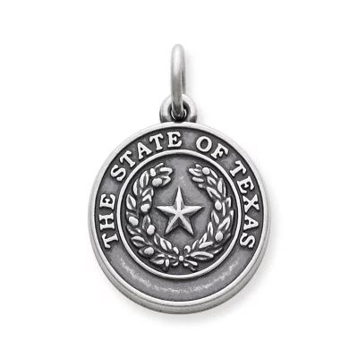 State Seal of Texas Charm in Sterling Silver