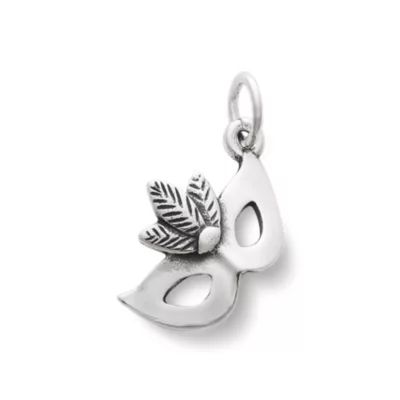 Mardi Gras Mask Charm in Sterling Silver