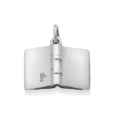 Open Book Charm in Sterling Silver - Image 2