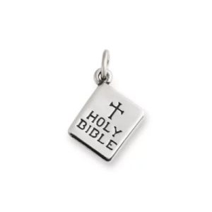 "Holy Bible" Charm in Sterling Silver