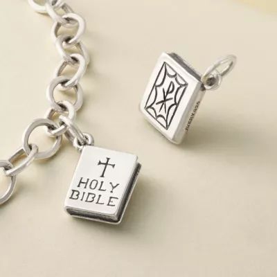 "Holy Bible" Charm in Sterling Silver - Image 3
