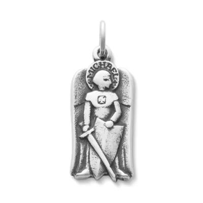 St. Michael Charm in Sterling Silver