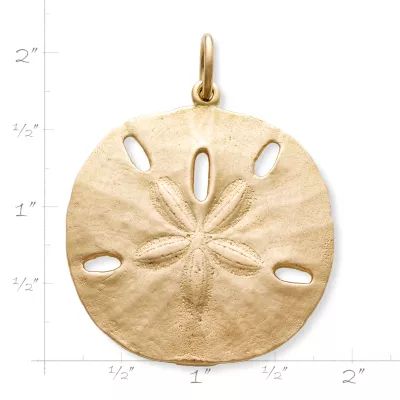 Sand Dollar Pendant in 14K Yellow Gold - Image 2