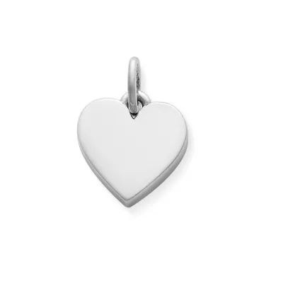 Resolute Heart Charm in Sterling Silver