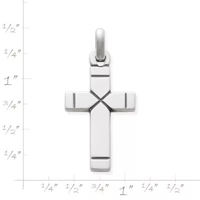 Plain Latin Cross Pendant in Sterling Silver or 14K Yellow Gold - Image 2