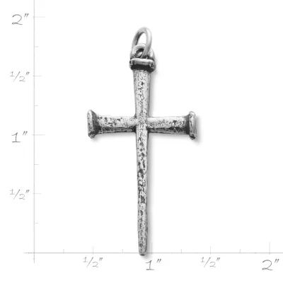 Nail Cross Pendant in Sterling Silver - Image 2