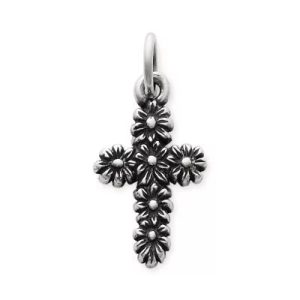 Margarita Cross Charm in Sterling Silver or 14K Yellow Gold