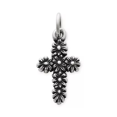 Margarita Cross Charm in Sterling Silver or 14K Yellow Gold