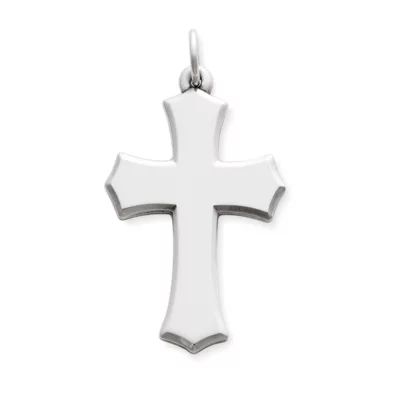 Beveled Clechee Cross Pendant in Sterling Silver