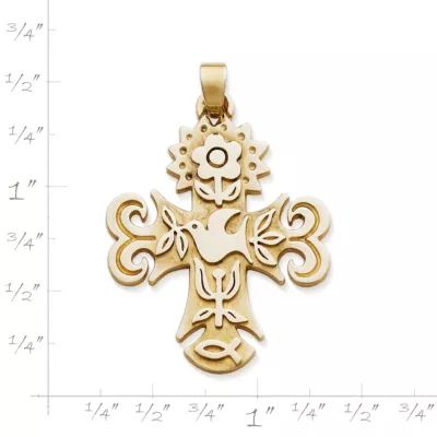 La Primavera Cross in 14K Yellow Gold - Image 2