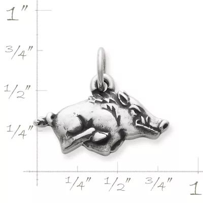 Arkansas Razorback Charm in Sterling Silver - Image 3
