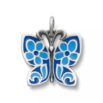 Enamel Butterfly Charm in Sterling Silver
