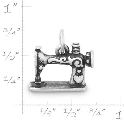 Vintage Sewing Machine Charm in Sterling Silver - Image 3