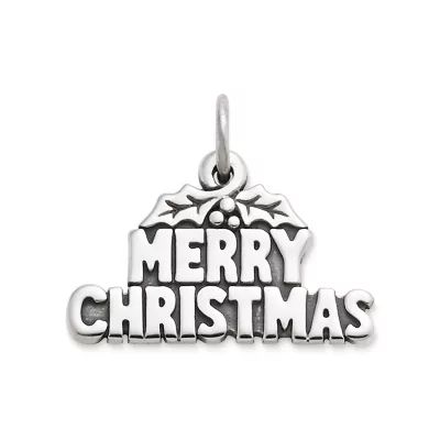 "Merry Christmas" Charm in Sterling Silver