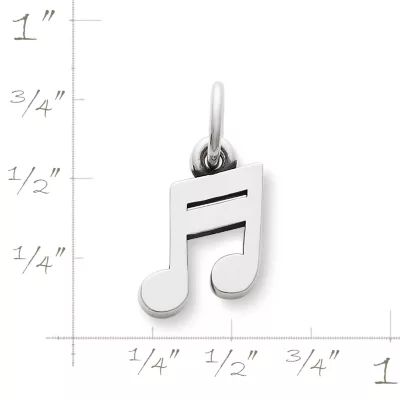 Two Note Charm in Sterling Silver - Image 2