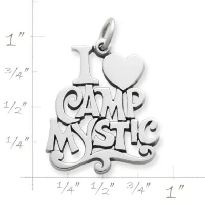 "I Love Camp Mystic" Charm in Sterling Silver - Image 2